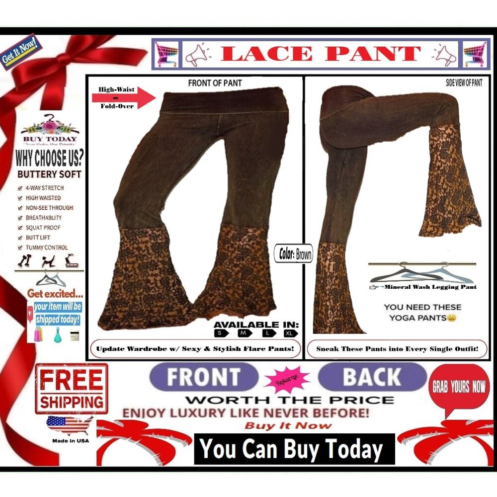 🛑 BOTTOM Fold Over LACE ➕ LEGGING 🆒 PANT High Waist Mineral Wash 💸 BUY NOW ‼️
